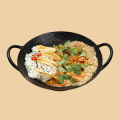 Curry Vermelho de Camarão com Suíno 