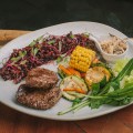 Arroz Negro com Filet Mignon 