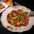 CARPACCIO DI MANZO CON DIJON TARTUFATA