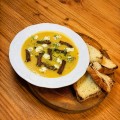 SOPA DE BAROA COM TIRAS DE MIGNON E CUBOS DE GORGONZOLA