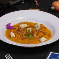 Risoto de Cabotia com Gorgonzola e Nozes