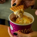 Sopa de chocolate com gelato